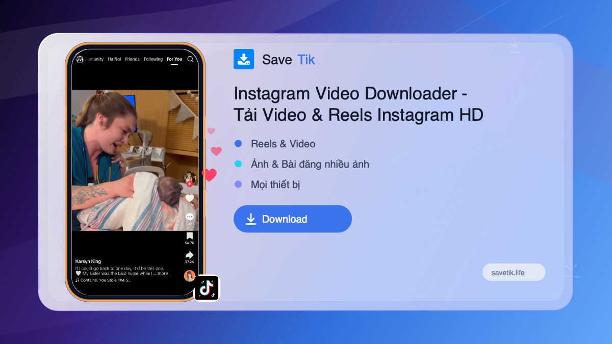 Instagram Video Downloader - Tải Video & Reels Instagram HD